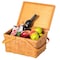 Vintiquewise Woodchip Picnic Storage Basket with Cover and Movable Handles, Large QI004013.L - alternate 1